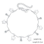 Zircon Butterfly Chain Bracelet 925 Sterling Silver Elegant Wedding Jewellery