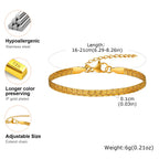 Stainless Steel Bracelet, New Style Thin Link Multilyer Chain Bracelet for Women, Lightweight Jewelry Daily Wear