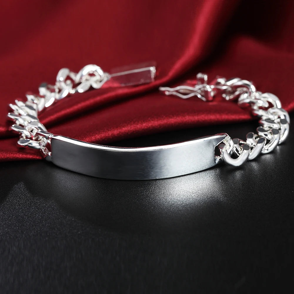 10mm Gold & Silver Chain Bracelet Men Women Noble Wedding Fashion Jewellery