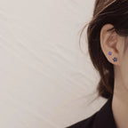 New Stainless Steel Blue Zircon Collection Stud Earrings Butterfly