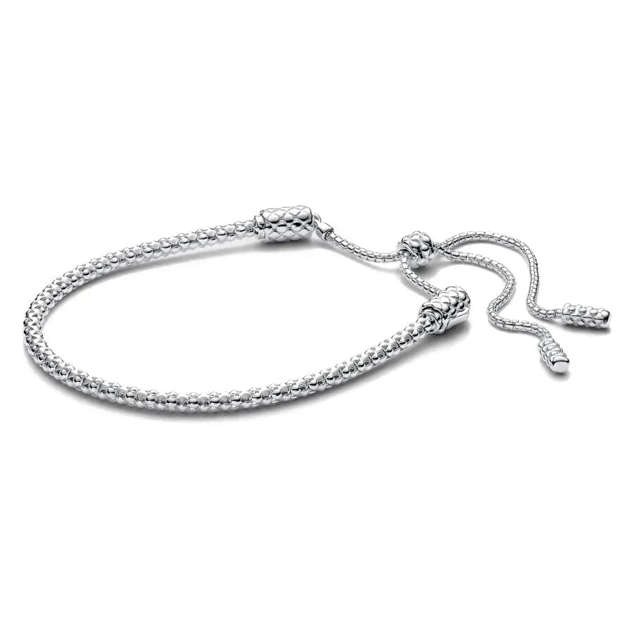 New 925 Silver Shiny Brick Soft Chain And Adjustable Fashionable Bracelet Are Fit for All Occasions To wear DIY Women's Jewelry