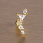 1PC 6 Styles Stainless Steel Mini Zircon Cartilage Piercing Stud