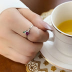Strawberry Love Ring 925 Sterling Silver Cute Fancy Jewellery Gift for Girls