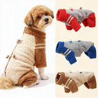 Back Closure Dog Jacket Stylish Winter Coat Warm Zip Up Puppy Outdoor Wear