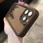 Retro Forest Brown Wood Case for iPhone 17 16 15 14 13 12 11 Pro Max Plus
