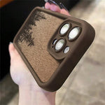Retro Forest Brown Wood Case for iPhone 17 16 15 14 13 12 11 Pro Max Plus