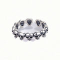 925 Sterling Silver Skull Adjustable Ring Party Luxury Jewellery Wholesale Accessory