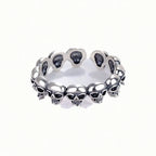 925 Sterling Silver Skull Adjustable Ring Party Luxury Jewellery Wholesale Accessory