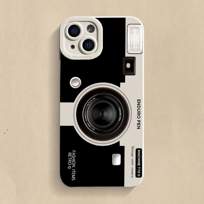 Vintage Camera Silicone Case for Samsung S25 S24 S23 S22 Ultra A16