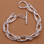 Noble Wedding Chain Bracelet 925 Sterling Silver Men Women Christmas Gift
