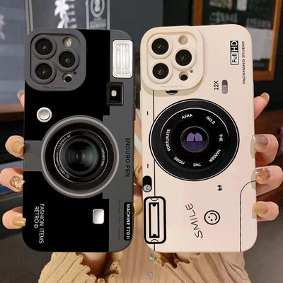 Vintage Camera Silicone Case for Samsung S25 S24 S23 S22 Ultra A16