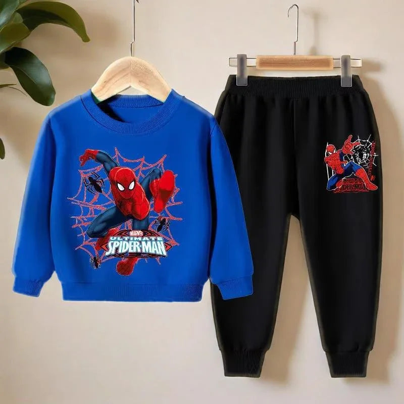 Boys Toddler Cartoon Crewneck Pullover and Trousers 2-Piece Tracksuit
