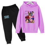 Kids Kpop Demon Hunters Tracksuit Hoodie & Pants Set 2-13 Years Casual Outfit