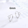 2023 New Gold Colour Pearl Zircon Small Hoop Earrings Korean 6-10mm