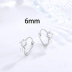 2023 New Gold Colour Pearl Zircon Small Hoop Earrings Korean 6-10mm