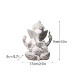 Sandstone Indian Ganesha Elephant God Statue Religious Hindu Feng Shui Buddha Sculpture