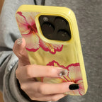 Pink Hibiscus Flower Texture Case for iPhone 17 16 15 14 13 12 11 Pro Max