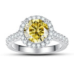 New Grey Color 1CT Moissanite Ladies Ring Silver 925 Jewerly For Women Fashion Engagement Wedding Diamond Party JewerlyRings