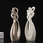 23cm Sandstone Sculpture Decorative Lover Wedding Statue Valentine's Day Souvenirs