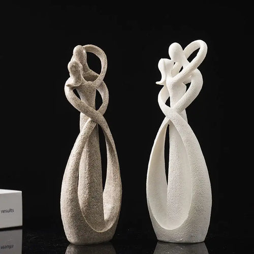 23cm Sandstone Sculpture Decorative Lover Wedding Statue Valentine's Day Souvenirs