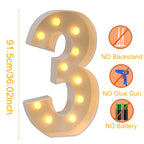 91.5cm Giant LED Light Birthday Number - 1st Birthday, Anniversary, Wedding Decor