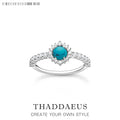 Shimmering Stone Ring 925 Sterling Silver Winter Fine Jewellery Romantic Gift