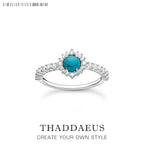Shimmering Stone Ring 925 Sterling Silver Winter Fine Jewellery Romantic Gift