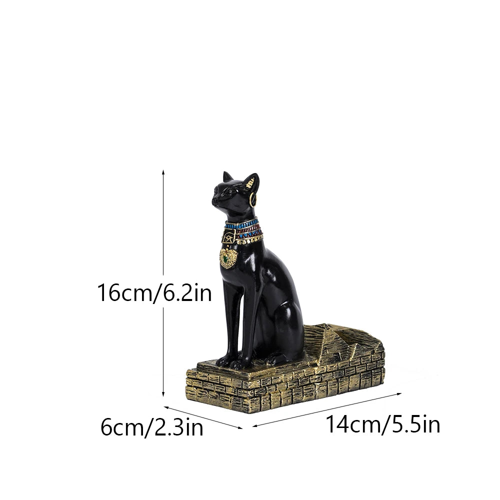 Egypt Art Anubis Wine Rack Statue Figurine Holder Animal Tabletop Office Living Room