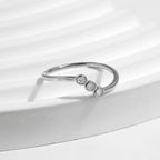 MODIAN D Color Moissanite Lab Diamond Rings 925 Sterling Silver Irregular Line Stackable Fashion Ring For Women Fine Jewelry