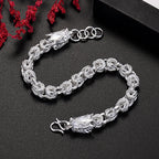 Dragon Head Bracelet 925 Sterling Silver Men Women Designer Wedding Jewelry