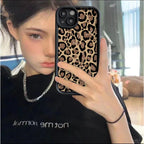 INS Leopard Print Case for iPhone 17 16 15 14 13 12 11 Pro Max XR XS SE2