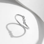 MODIAN D Color Moissanite Lab Diamond Rings 925 Sterling Silver Irregular Line Stackable Fashion Ring For Women Fine Jewelry