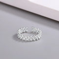 925 Sterling Silver Bilayer Ball Open Ring Wedding Luxury Quality Jewellery Accessory