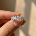 925 Sterling Silver Pear Cubic Zircon Promise Ring Fashion Luxury Wedding Band Female Jewellery