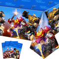 3pc Transformers Party Tablecloth Plastic Wipe Clean Table Covers - Ship from UK