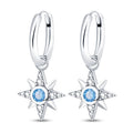 925 Sterling Silver Heart Dreamcatcher Drop Earrings Fashion Versatile Gift