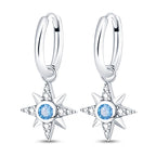 925 Sterling Silver Heart Dreamcatcher Drop Earrings Fashion Versatile Gift