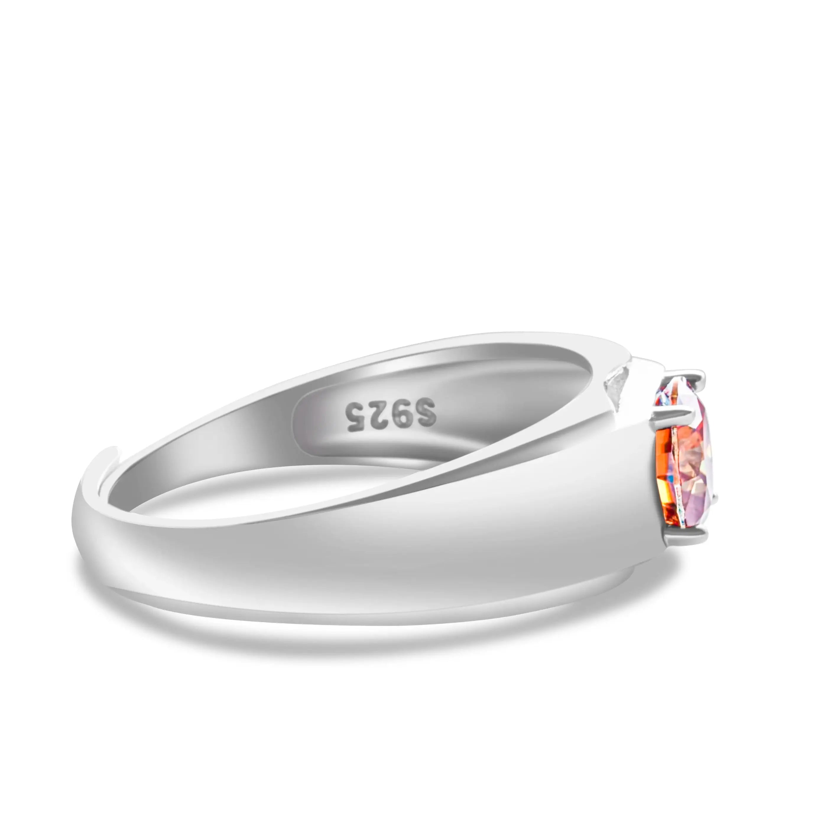 925 Sterling Silver Moissanite Ring for Men and Women, White Gold Plated, Engagement, Wedding Jewelry, Trend Gift, 1 Carat, 2024