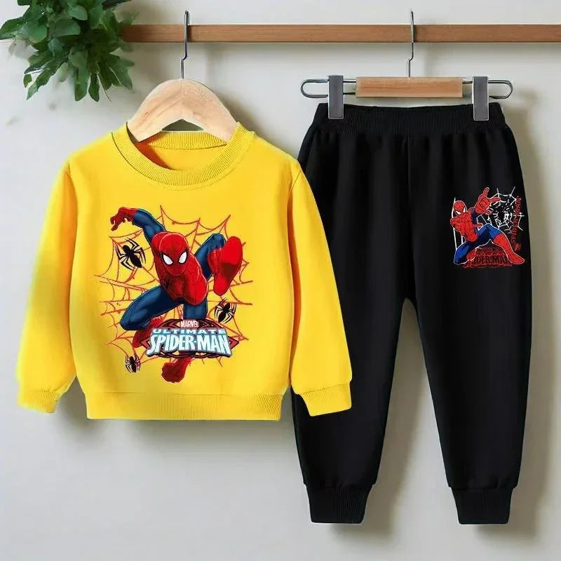 Boys Toddler Cartoon Crewneck Pullover and Trousers 2-Piece Tracksuit
