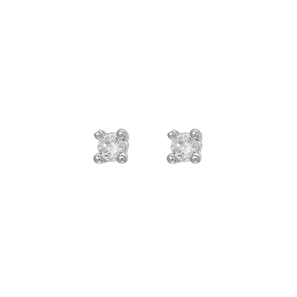 Green Zircon Tassel Chain Stainless Steel Hoop Earrings 18K Gold