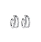 New Design Stainless Steel Zirconia Hoop Earrings Gold Colour Pendant