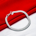 20cm Cute Chain Bracelet 925 Sterling Silver Noble Men Women Fashion Jewelry
