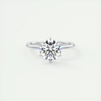 Round D Moissanite 925 Sterling Silver Ring Wedding Engagement Finger Rings