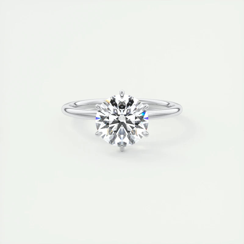 Round D Moissanite 925 Sterling Silver Ring Wedding Engagement Finger Rings