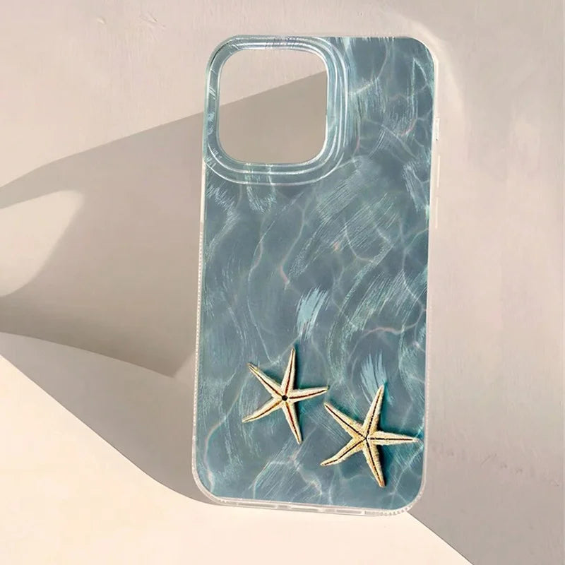 Ocean Whale Starfish Case for iPhone 17 16 15 14 13 12 11 Pro Max Plus XR