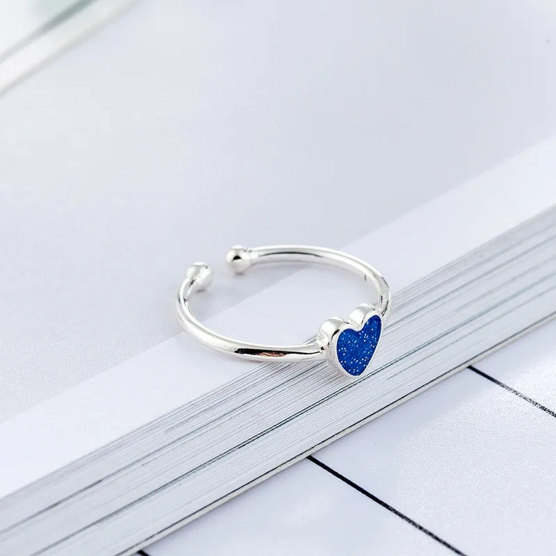 925 Sterling Silver Heart Adjustable Ring Engagement Wedding Luxury Jewellery Wholesale