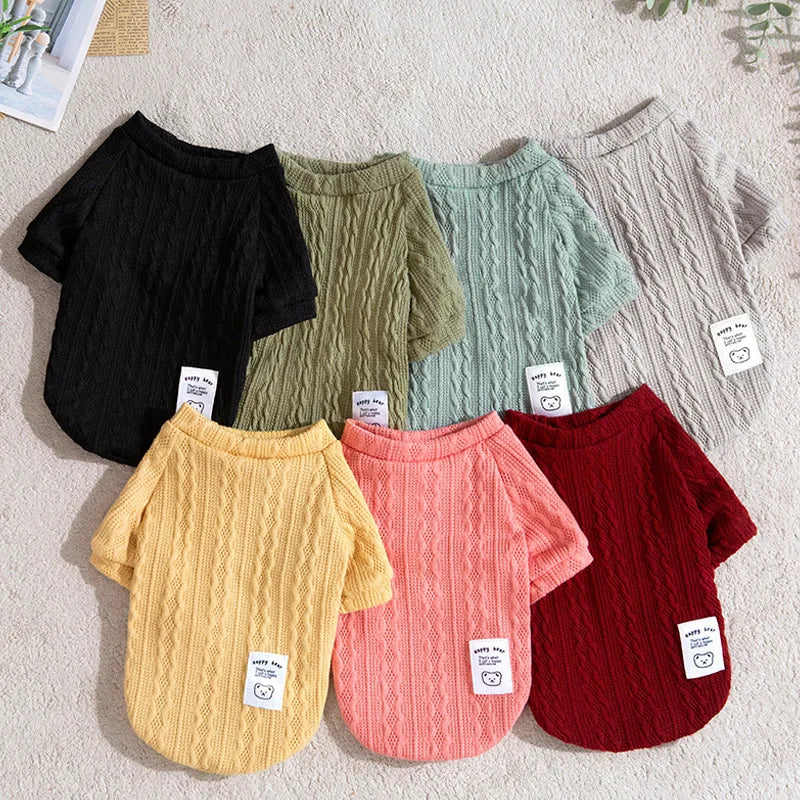 Classic Puppy Dog Knitting Sweater Winter Warm Pet Clothes for Small Dogs Cats Vest Pet Clothing Apparel French Bulldog Costume