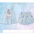 Sanrio Kuromi and Cinnamoroll Boys and Girls Summer Pyjamas Set Home Wear