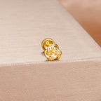 1PC Stainless Steel Star Moon Cartilage Piercing 18K Gold Plated