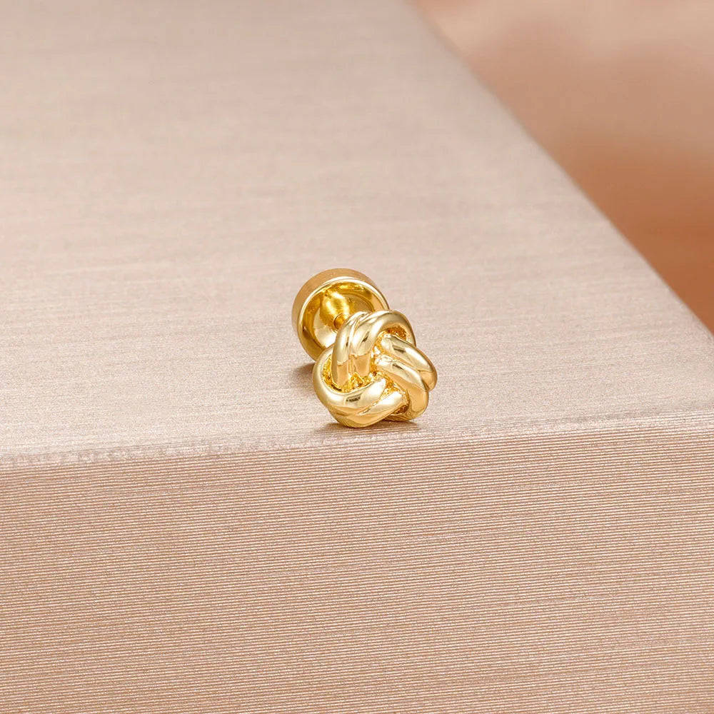 1PC Stainless Steel Star Moon Cartilage Piercing 18K Gold Plated